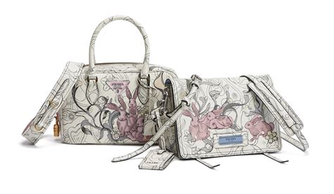 prada x james jean bunny cahier handbag|PRADA X JAMES JEAN Saffiano Rabbit Print Cahier Bag.